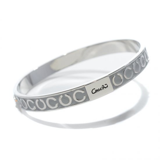 Coach Thin Op Art Pave Silver Bracelets BZV | Women